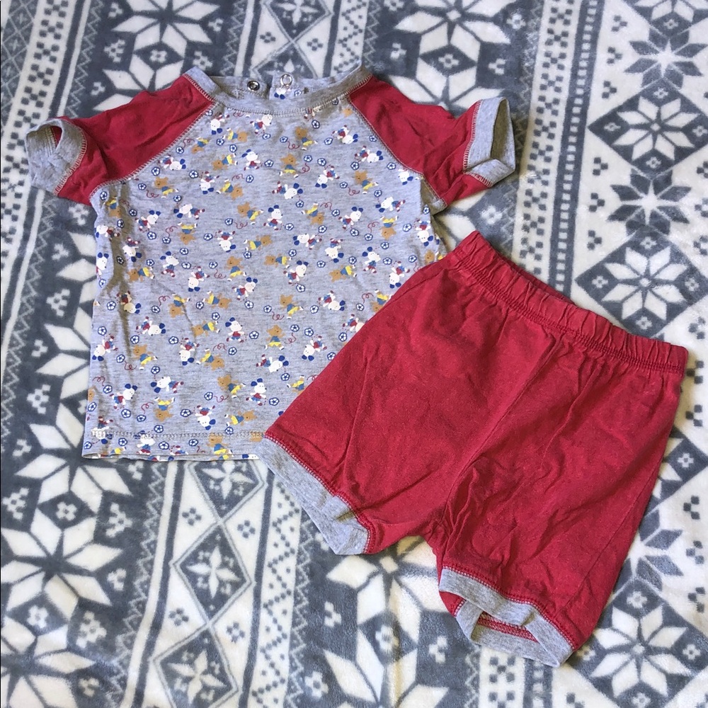 Toddler Red & Gray Two-Piece Pajama Set